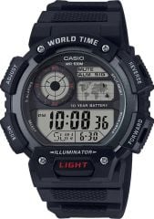 CASIO AE-1400WH-1AVDF SİYAH SİLİKON KORDON DİJİTAL ERKEK KOL SAATİ