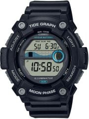 CASIO WS-1300H-1AVDF SİYAH SİLİKON KORDON DİJİTAL ERKEK KOL SAATİ