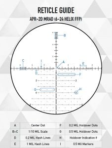 Element Optics Helix 6-24x50 FFP Tüfek Dürbünü, APR-2D