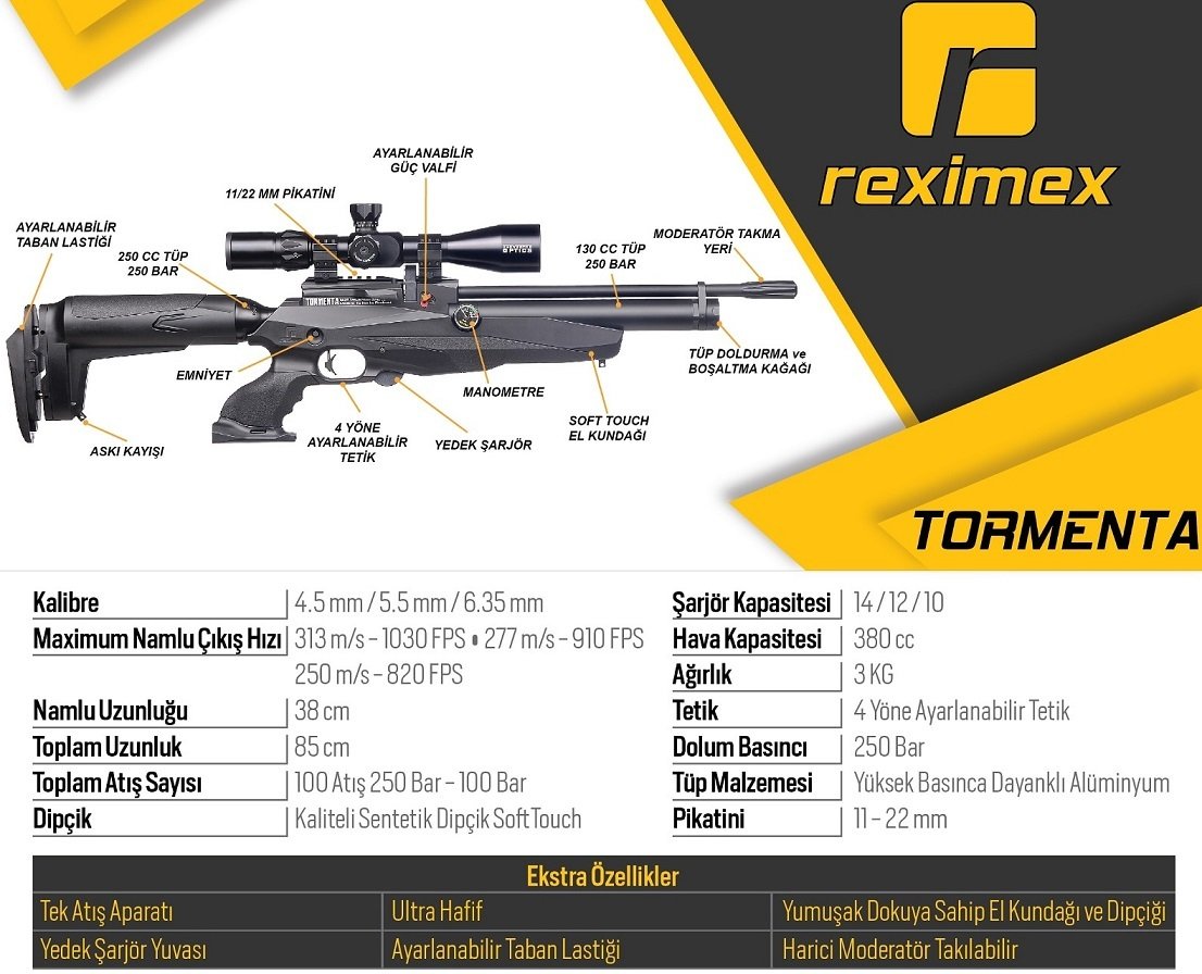 Reximex Tormenta PCP Havalı Tüfek