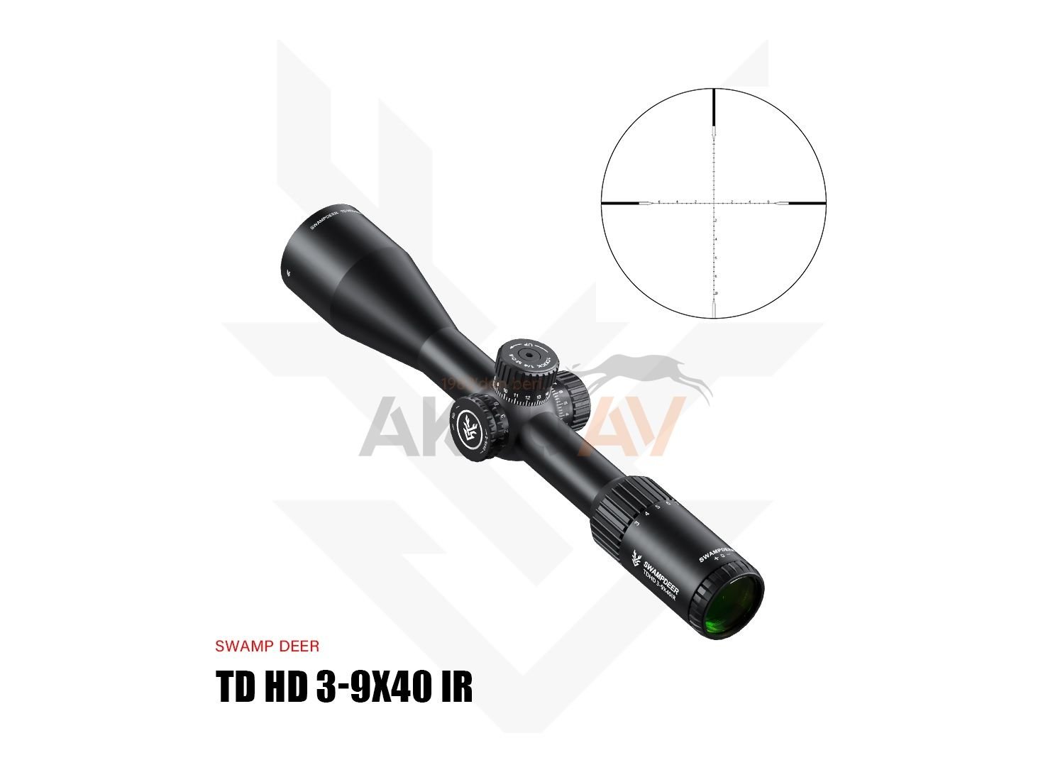 Swampdeer TD HD 3-9x40 IR Tüfek Dürbünü