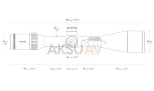 Hawke Sidewinder 30 SF 8-32x56 Tüfek Dürbünü (20X Half Mil Reticle)