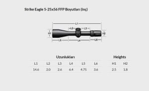 Vortex Strike Eagle 5-25x56 FFP Tüfek Dürbünü