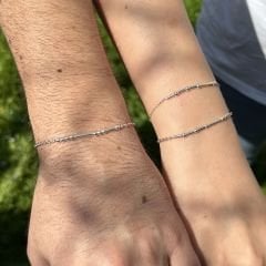 Mors Harfli Gümüş Çift Künye (2 Adet)