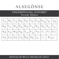 Parmak Alfabeli Gümüş Plaka Bileklik