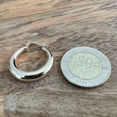 14 Ayar Altın Bombe Halka Küpe
