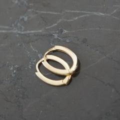 14 Ayar Altın Minimal Halka Küpe