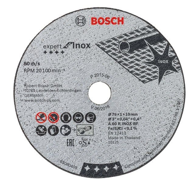 BOSCH 76 mm Inox Kesme Taşı 5'li Paket (GWS 12V-76 İçin)