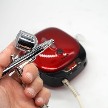 Rox 0066 Akülü Airbrush Kompresör Mini Boya Tabancası Seti