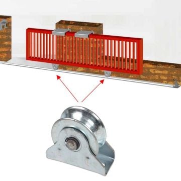 RMT080 Sürgülü Demir Kapı İçin Tablalı Ray Makarası 80 mm