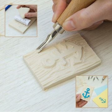 6091 Lino Cutter Linol Oyma Kesme Bıçak Seti 5 Bıçaklı