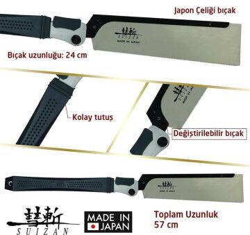 Suizan Dozuki Dovetail Cross-Cut Katlanır Japon Testeresi 24 cm