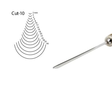 Kirschen 3110002 Düz Oluklu Ağız Oyma Iskarpelası Cut10 - 2mm