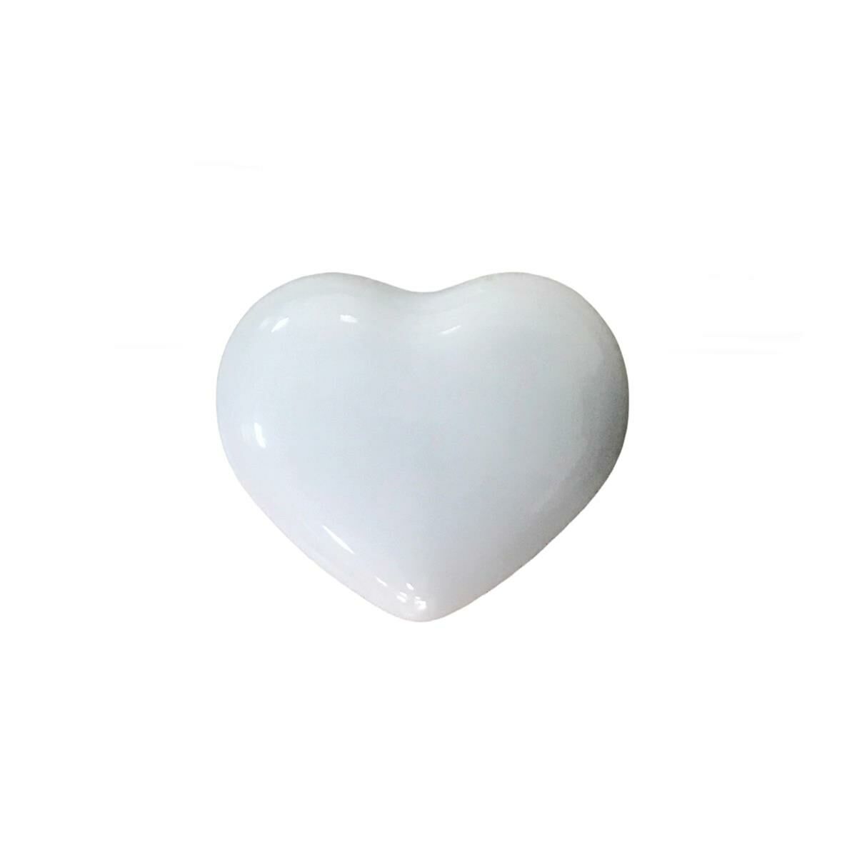 Tomurcuk Porselen Çocuk Odası Beyaz Kalp Düğme Mobilya Kulp