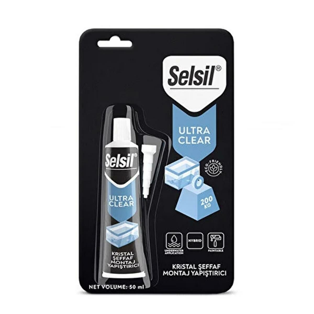 Selsil Ultra Clear Montaj Yapıştırıcı Şeffaf 50 ml