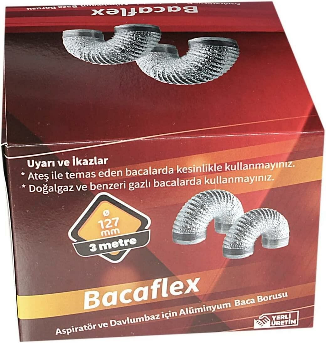 Bacamatik için Bacaflex Aspiratör Baca Borusu 127 mm 3 mt
