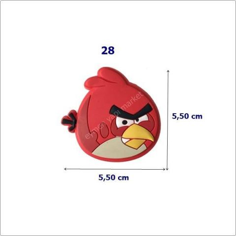 Çocuk Odası Mobilya Kulp Dolap Düğme Angry Bird Kırmızı