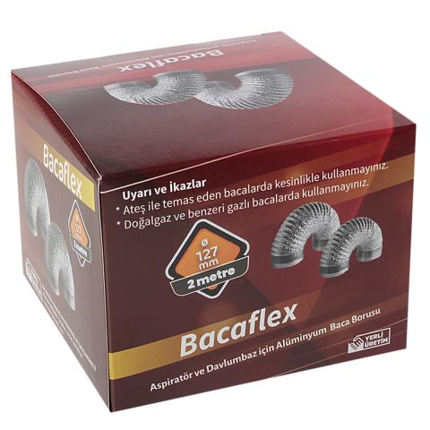 Bacamatik için Bacaflex Aspiratör Baca Borusu 127 mm 2 mt