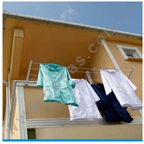 Pakas Balkon Çamaşır Kurutma Askısı Kurutmalık Duvara Monte