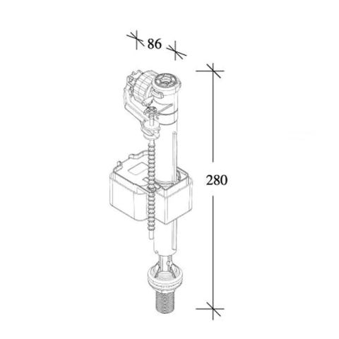 Tema Siamp Rezervuar İç Takım 101 Bas Flatör Alttan Su Girişli 3/8 ''