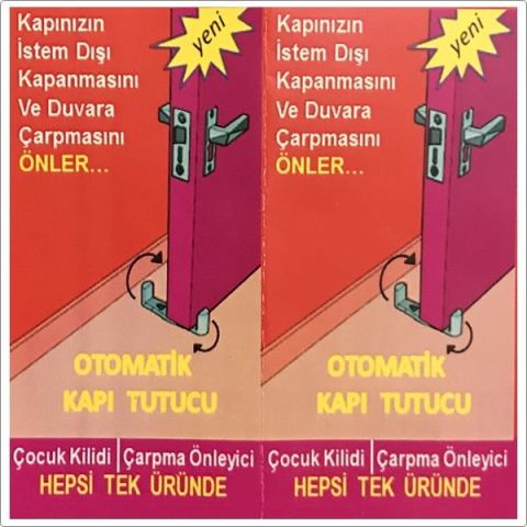 Akıllı Kapı Stoperi Tamponu Kapı Durdurucu Yapışkanlı 2 li Set