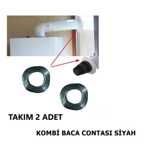 Kombi Baca Contası Lastik Sızdırmaz Conta 2 li Takım Siyah