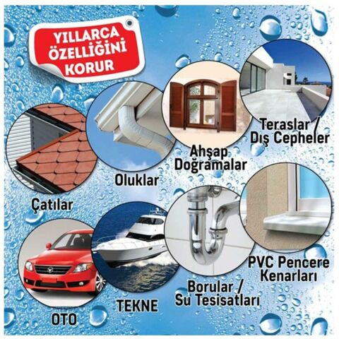 Vodaseal Leak Fix Liquid Sıvı Kauçuk Kaplama 800 gr Beyaz