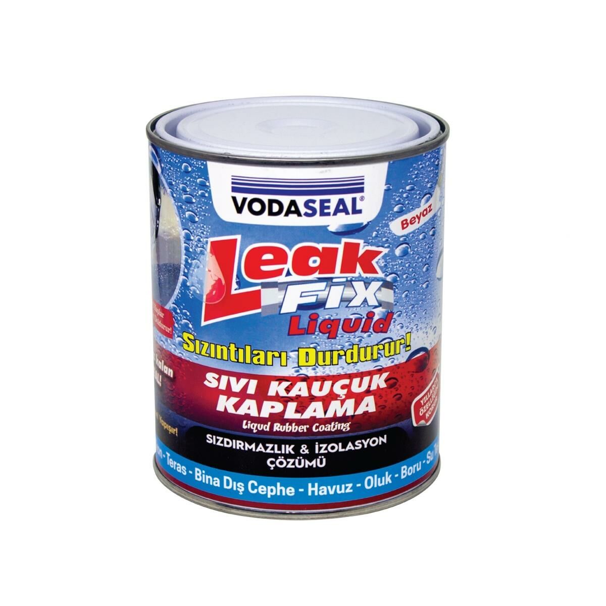 Vodaseal Leak Fix Liquid Sıvı Kauçuk Kaplama 800 gr Beyaz
