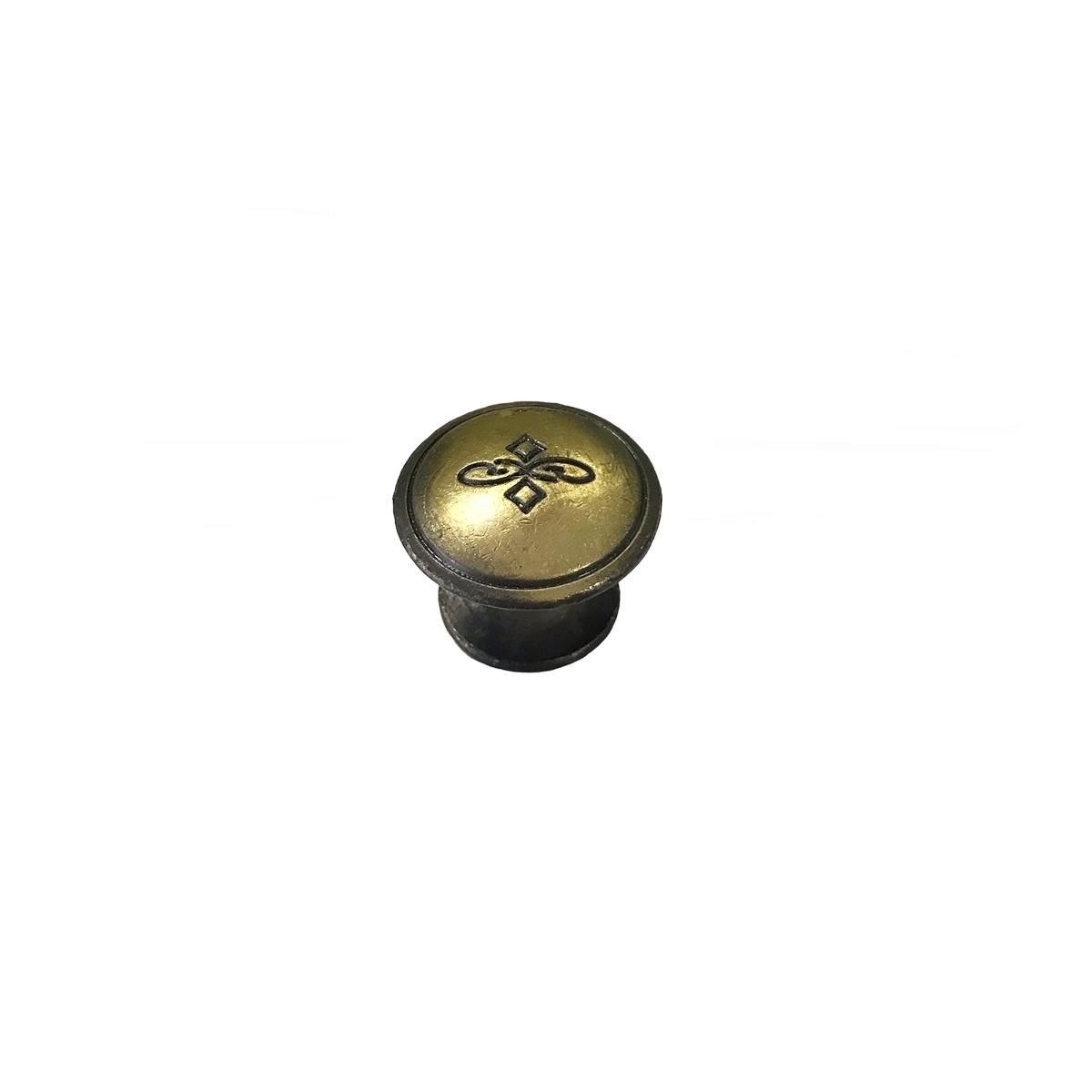 Zümrüt Düğme Antik Sarı Tek Vidalı Mobilya Dolap Kulp