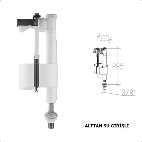 Tema Siamp Rezervuar İç Takım Flatör 93-A Handy Alttan Su Girişli