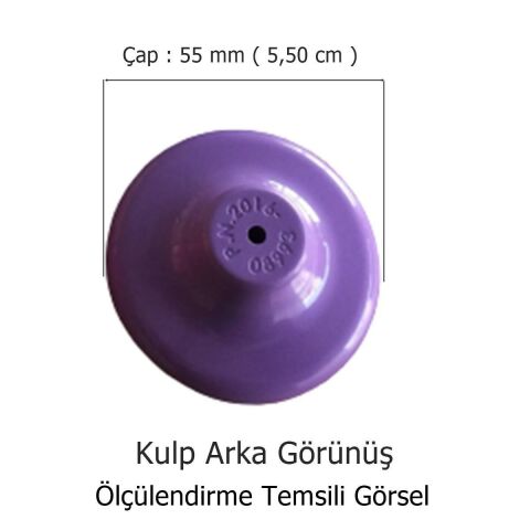 Çocuk Odası Tekli Düğme Mobilya Kulp Çap 55 mm Turuncu