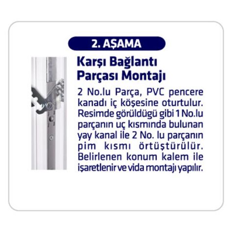 Arwin Sol Açılım Pencere Kademeli Havalandırma Kolu Pvc Kilidi