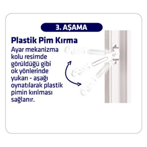 Arwin Sol Açılım Pencere Kademeli Havalandırma Kolu Pvc Kilidi