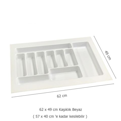 Çekmece İçi Kaşıklık 62 x 49 cm Beyaz Mutfak Çekmece Düzenleyici