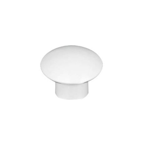 100 Adet Plastik Mantar Düğme Mobilya Kulp Tek Vidalı Beyaz