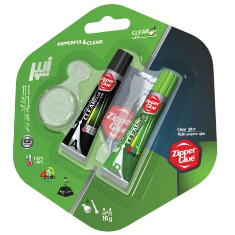 15 Adet Zipper Glue İran Malı Çift Karışımlı Yapıştırıcı 16 Gr Şeffaf