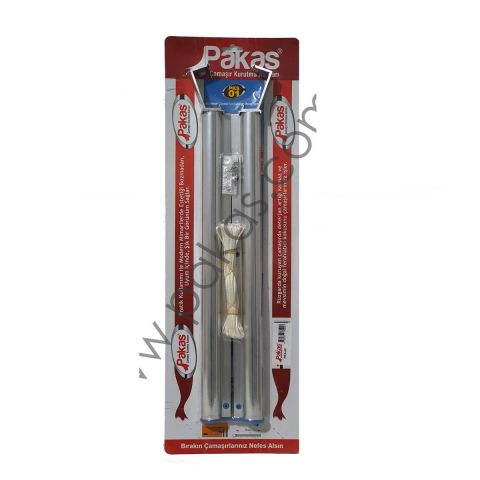 Pakas 60 x 25 mm Kare Küpeşte Gümüş Balkon Çamaşır Kurutma Askısı