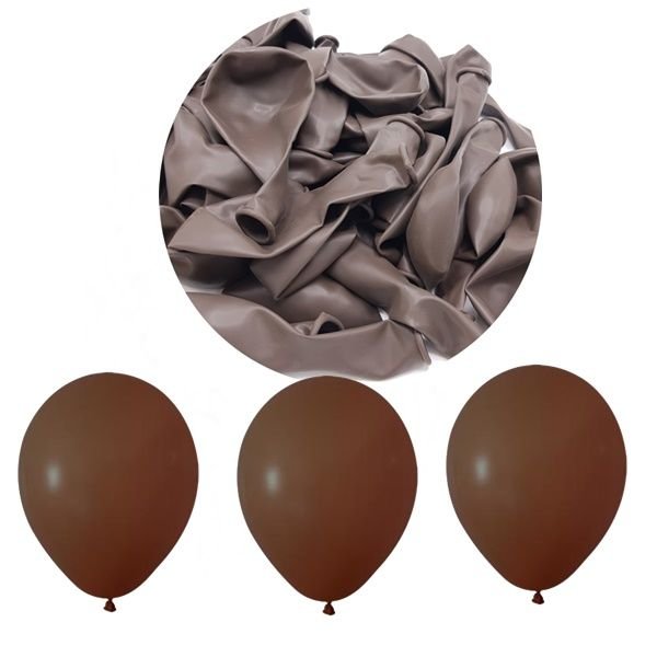 Pastel Kahverengi Balon 10 Adet