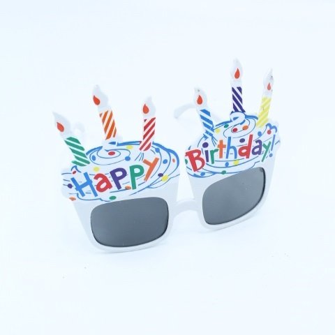 Renkli Happy Birthday Parti Gözlük