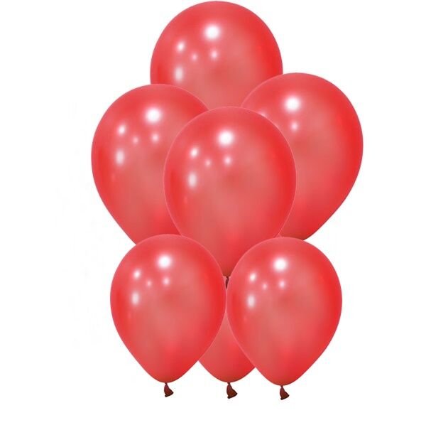 Metalik Kırmızı Balon 10 Adet