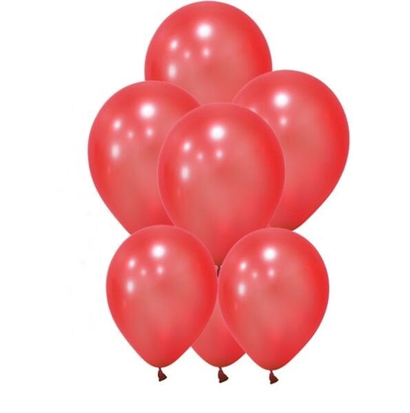 Metalik Kırmızı Balon 10 Adet