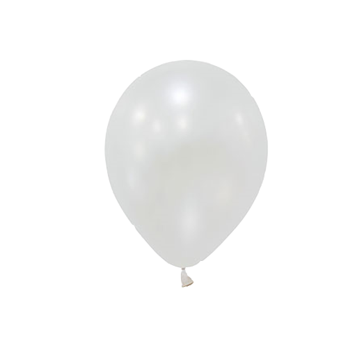 Metalik Beyaz Balon 10 Adet