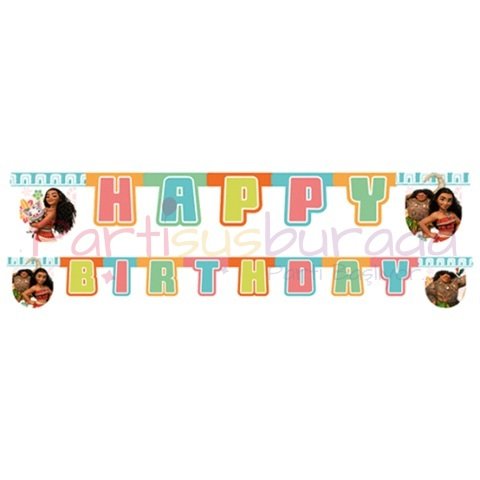 Prenses Moana Happy Birthday Yazı