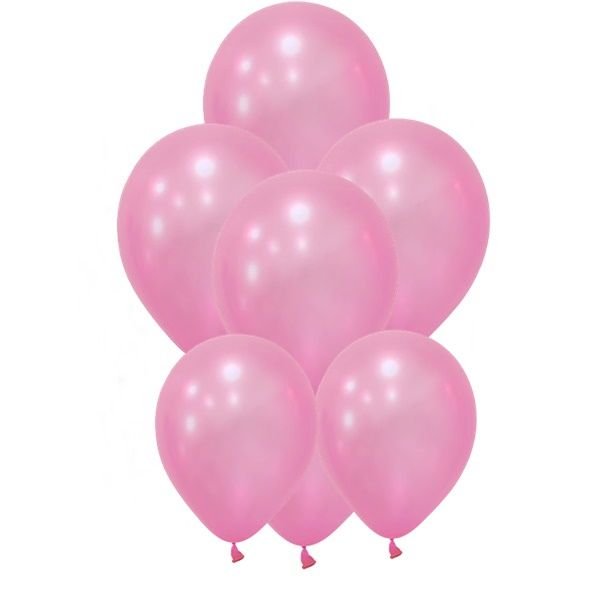 Metalik Pembe Balon 10 Adet