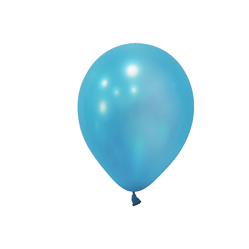 Metalik Açık Mavi Balon 10 Adet