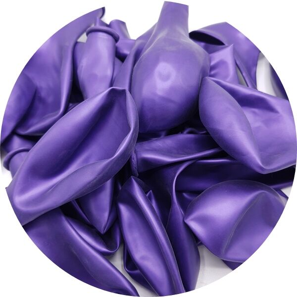 Metalik Mor Balon 10 Adet