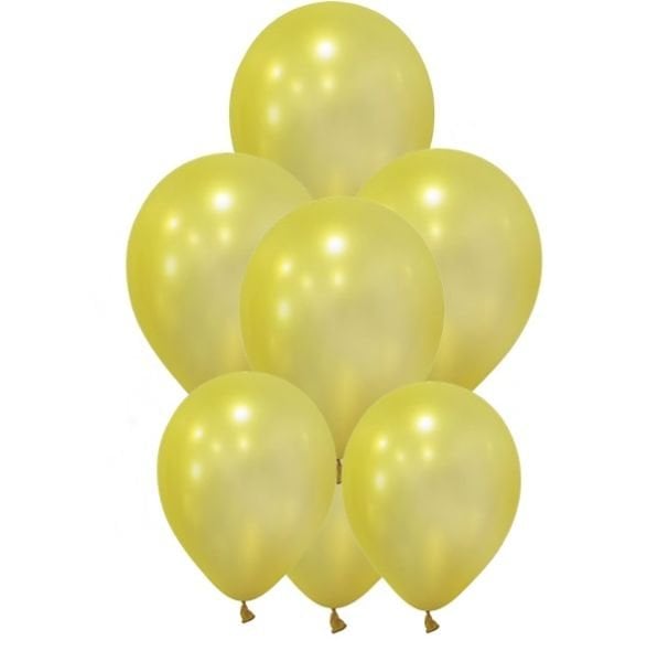 Metalik Sarı Balon 10 Adet