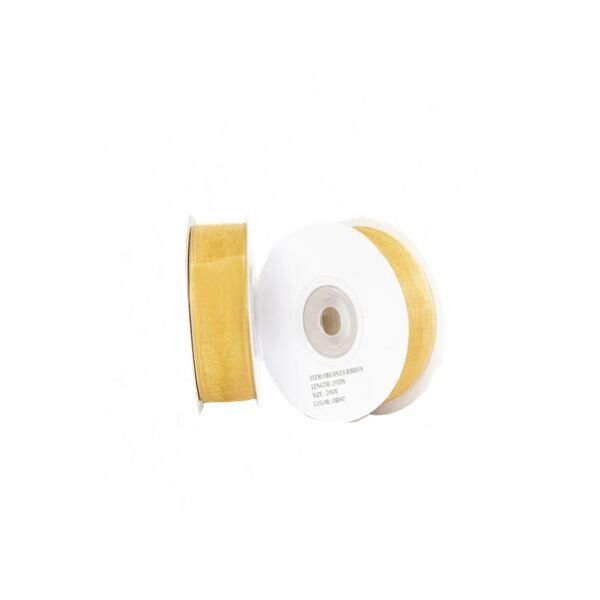 Altın Sarı Organze Kurdela 2 cm x 22 mt