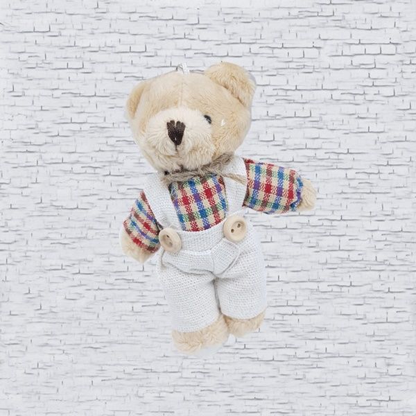 Giysili Mini Peluş Ayıcık 12 cm