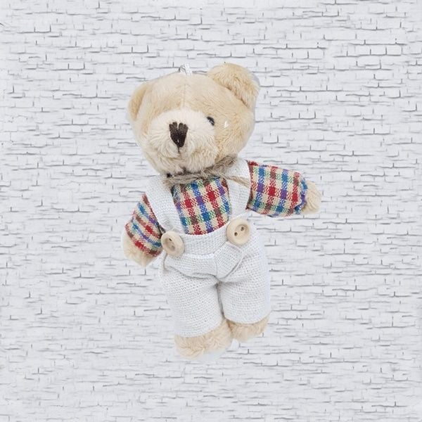 Giysili Mini Peluş Ayıcık 12 cm